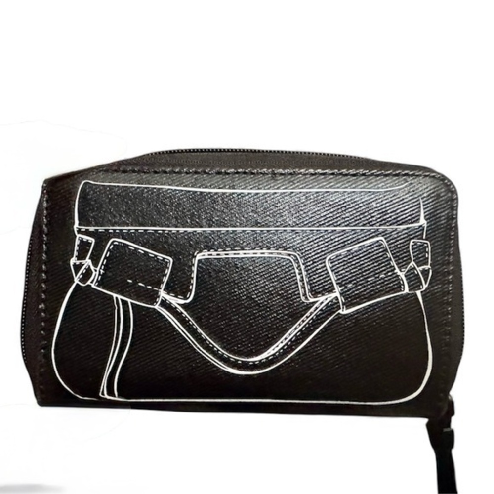 Foley + Corinna Wallet | Black Wallet with Graphic Design